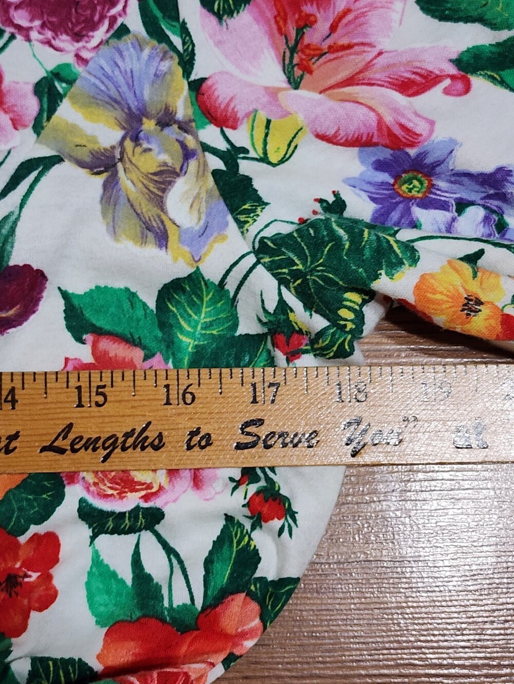 Vtg 80s 90s Floral Fit Flare Dress Belted Full Skirt Cottagecore Garden Party - Picture 13 of 13